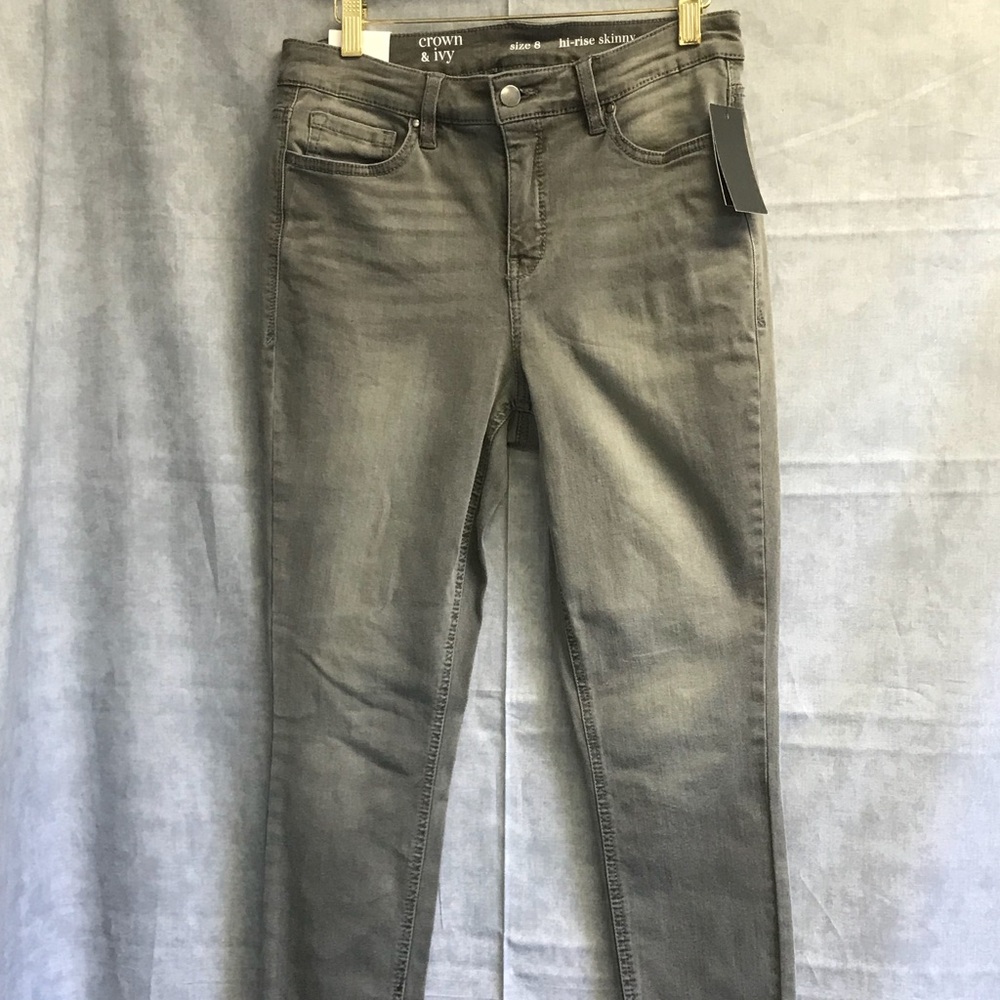 Crown & Ivy High Rise Skinny Jeans